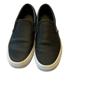 Vans Men's Classic Slip-On Shoes Size 6.5 Black/White